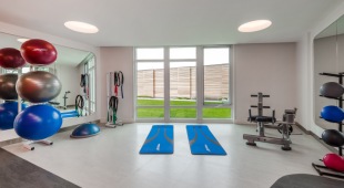 Yoga Studio with medicine balls