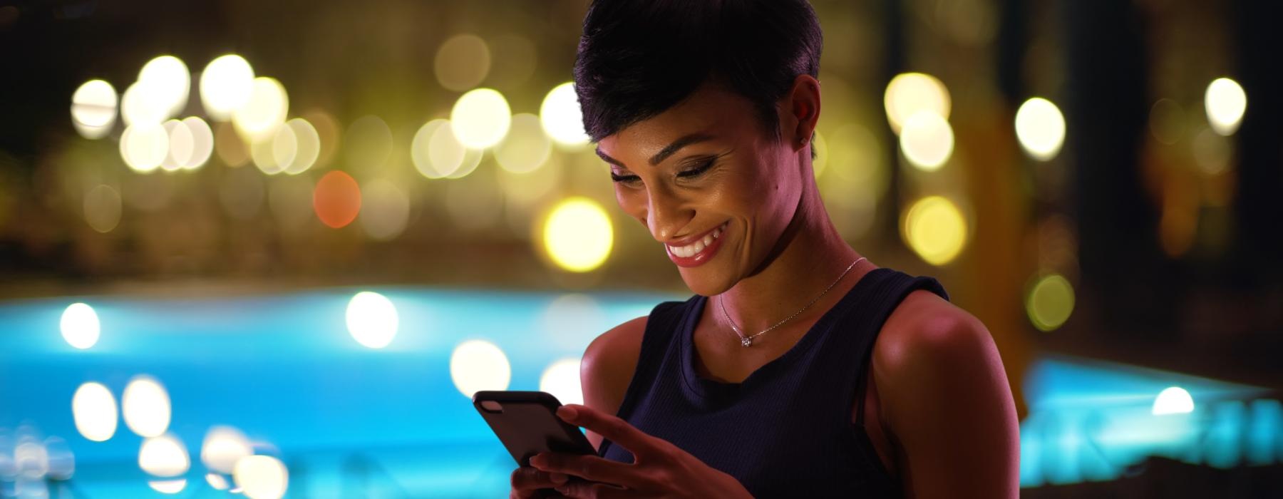 a person looking at a phone